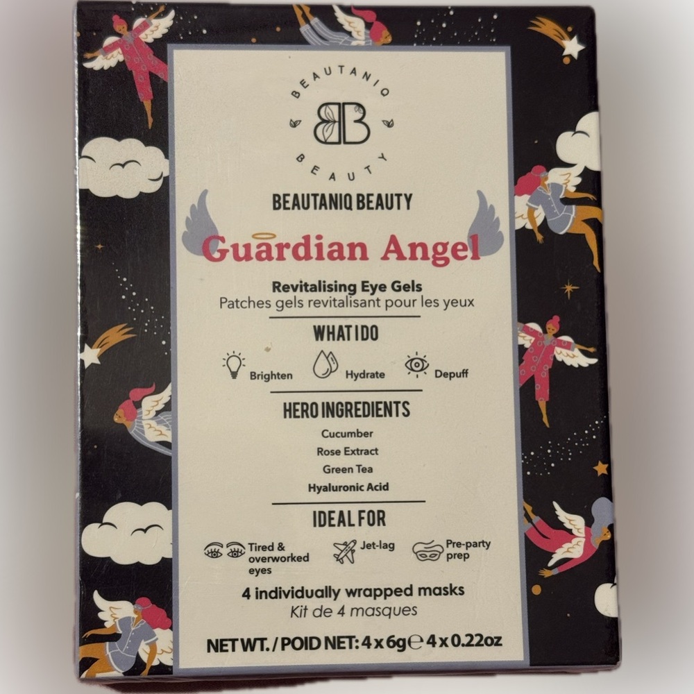NWT  Guardian Angel Revitalising Eye Gels - Black.  4 Individually Wrapped